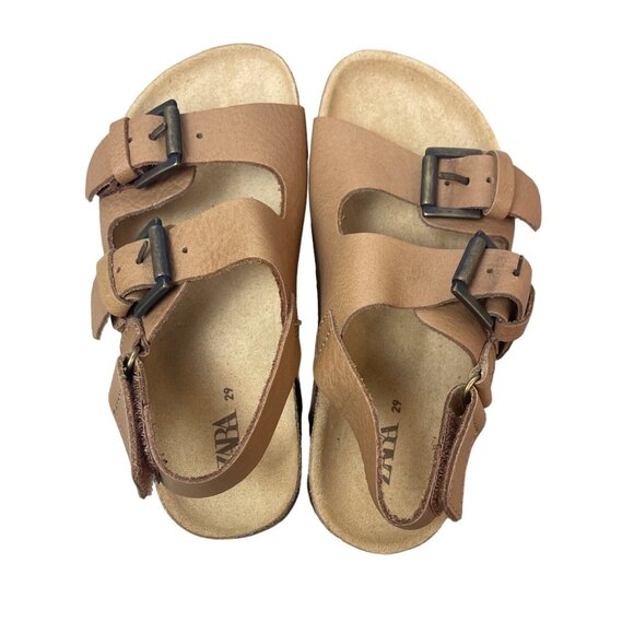 Zara Youth Girl's Tan Brown Strapped Sandals Sz 29 (11.5 US) - NWOB - Picture 6 of 8